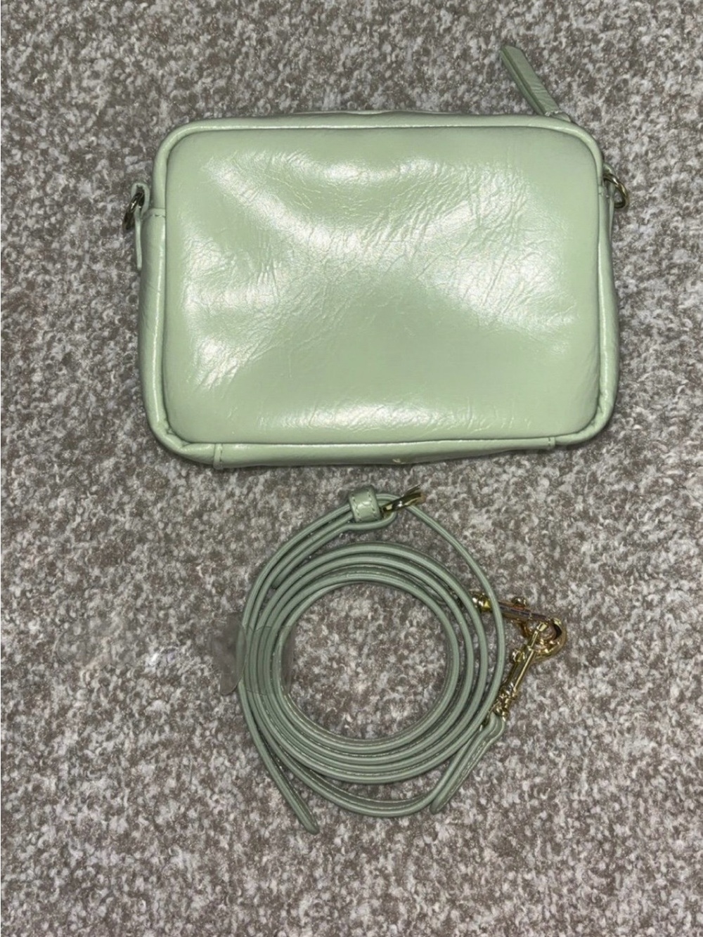 Universal Thread Light Mint Faux-Leather Crossbody Bag with Detachable Strap